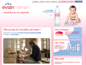Accueil du site Evian Maman (2010)