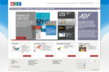 ADF - Page d'accueil du site du congrès