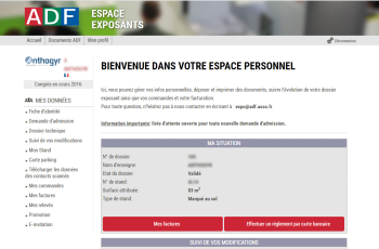 ADF - Page d'accueil du site Exposants