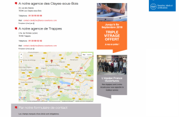 France-ouvertures - Page Contact