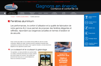 France-Ouvertures - Page de gamme de produits