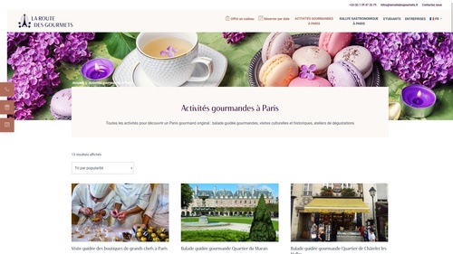 La Route des Gourmets : Page de catégories
